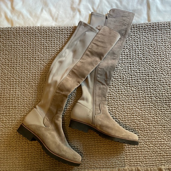 Franco Sarto Beige Over-the-Knee Boots - Picture 1 of 4